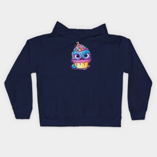 Kawaii Zombie Food Monsters: When the Cuties Bite Back - A Playful and Spooky Culinary Adventure!" Kids Hoodie